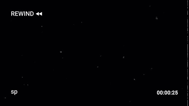 VHS rewind screen effect old video overlay alpha 4K