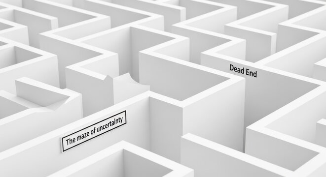 Minimal Maze of Uncertainty Showing Dead End
