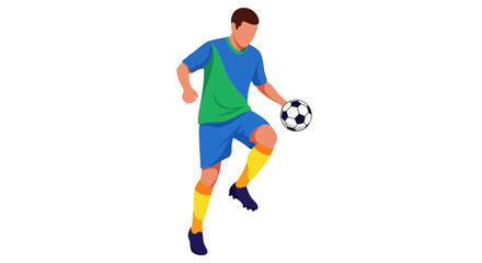 Obraz premium Soccer Player Kicking Ball