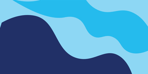 Fototapeta premium Sea waves layered vector background illustration and sea beach vector illustration.