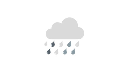 Obraz premium Rain Cloud Weather Icon.