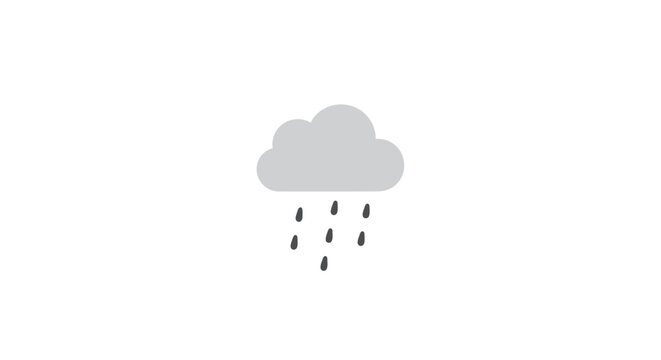 Rain Cloud Weather Symbol.