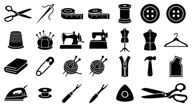 Brewing process silhouette icons, including wheat, beer, hops, kegs, bottles, and equipment