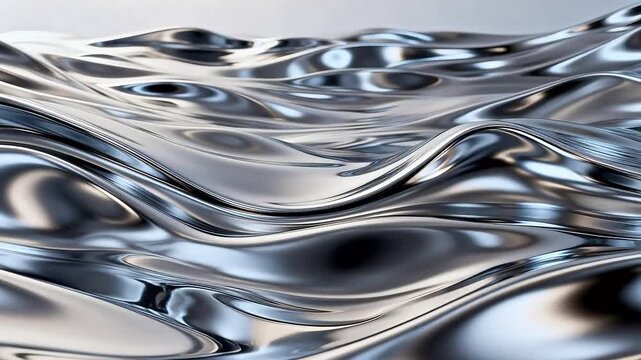 Wavy metallic surface with reflective texture