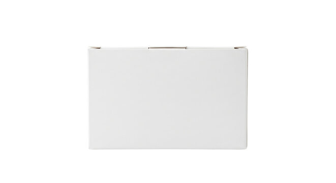 Blank white rectangular cardboard box mockup