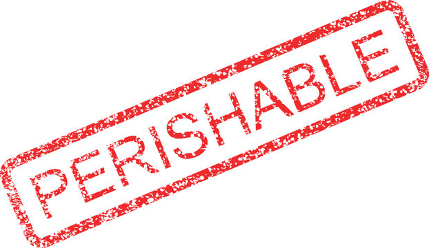 Perishable goods storage stamp vector