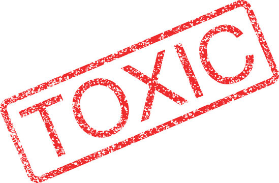 Toxic substance warning stamp vector