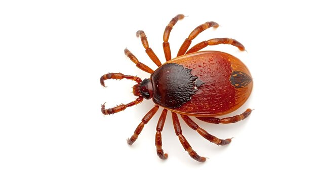 Tick insect macro isolated