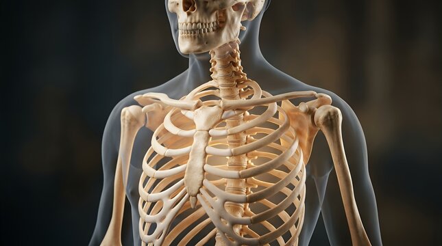 Anatomical Human Skeleton Torso Model