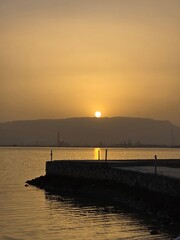 Obraz premium sunset at the pier