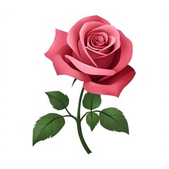 Naklejka premium single red rose