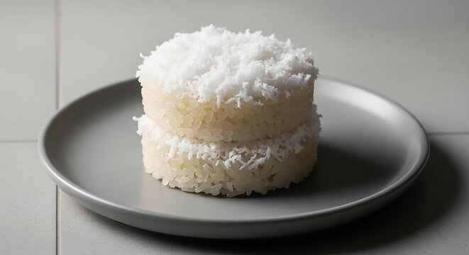 Puto cake with grated coconut