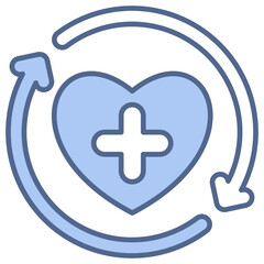 Obraz premium Healing Blue Icon