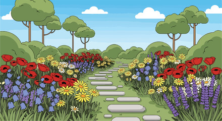 A serene garden path © Zabir