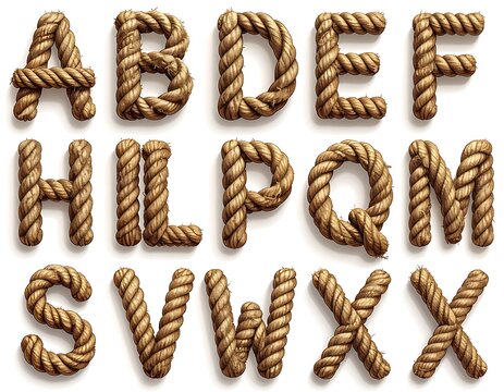 Rope letters alphabet