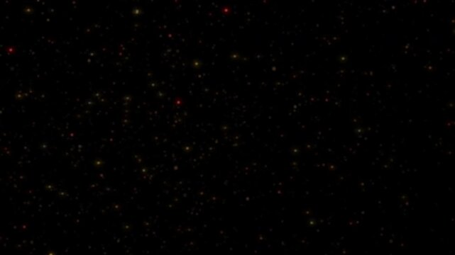 Scattered Golden Light Dots on Black Space - Glitter Starfield Effect for Festive and Night Sky Backgrounds