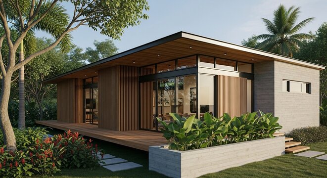 Modern house architecture exterior