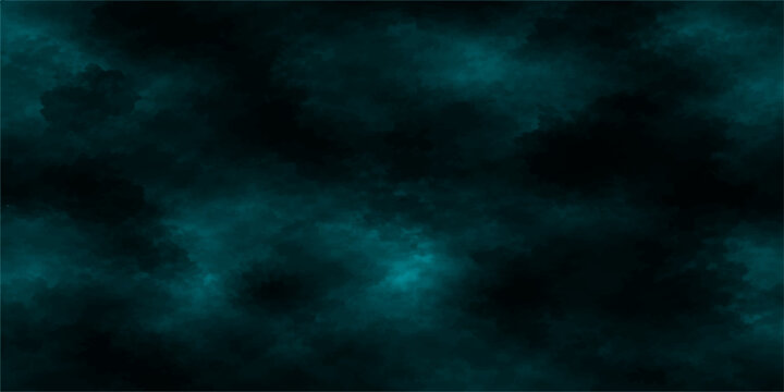 Dark blue abstract sky background with clouds smoke storm and light motion texture