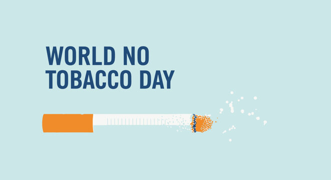 World No Tobacco Day awareness campaign symbol.