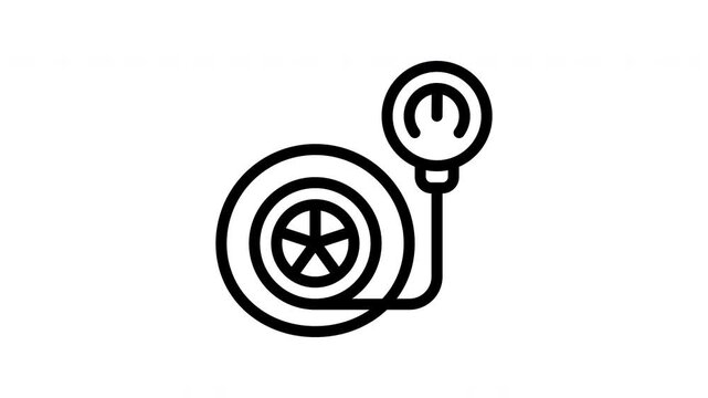 tire pressure minimalist stroke animation