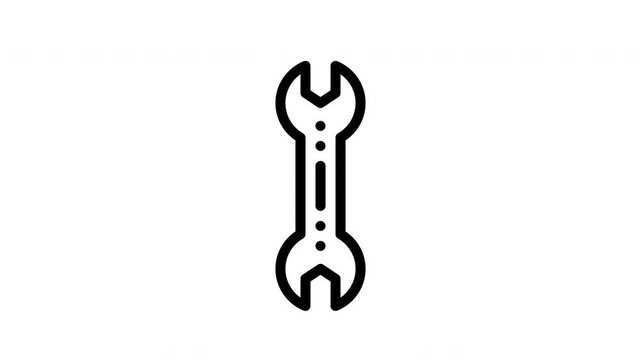wrench minimalist stroke animation