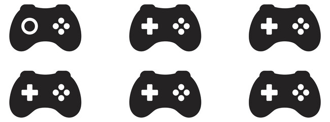 Game controller icon gamepads vector icon set video game console icon, gaming device and entertainment control symbols, esports and digital gameplay © welcome  saiful