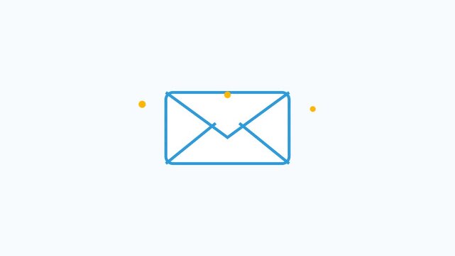 Email marketing envelope animation message notification digital communication background