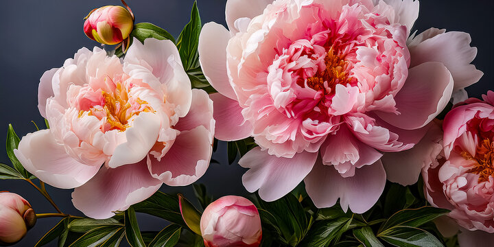 Wundersch&ouml;n pink bl&uuml;hende Pfingstrosen