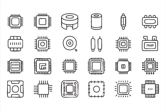 Typography icons for text editor formatting layout and digital content creation workflows