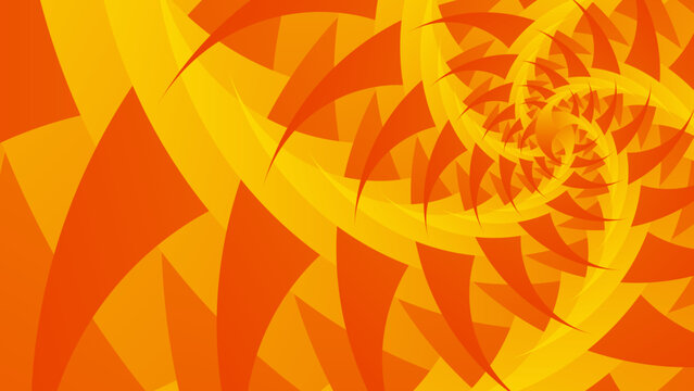 1. Abstract Orange Yellow Spiral Wave Background, Dynamic Swirl Geometric Motion Design