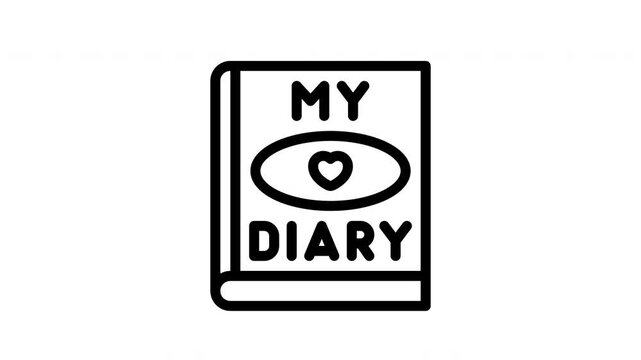 diary minimalist stroke animation