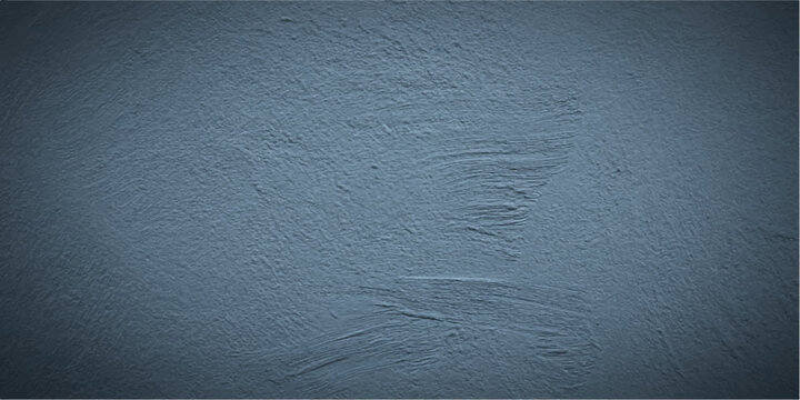 Dark blue grunge metal texture on a rough stone surface with weathered paint and gray cement pattern for an old industrial wall backdrop
