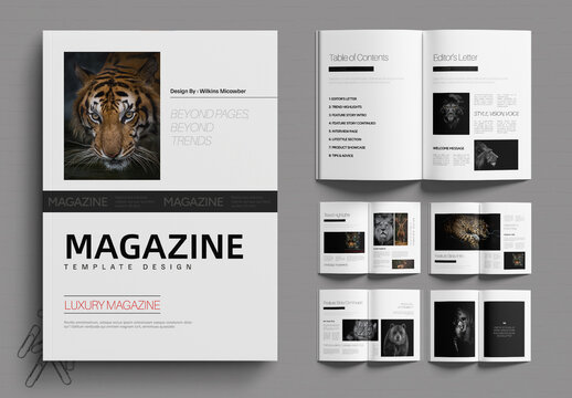 Clean Minimal Magazine Editorial Template