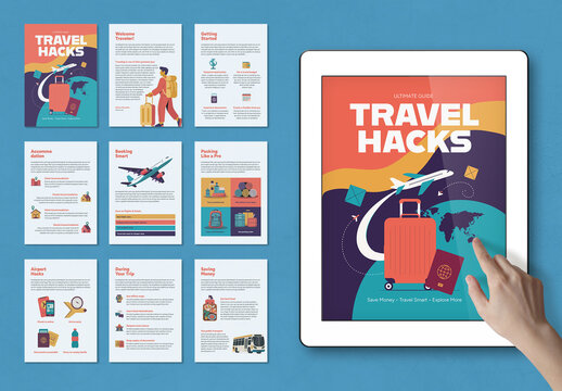 Modern Travel Hacks Ebook Layout