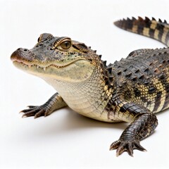 Fototapeta premium Young Alligator with Scaly Skin and Sharp Teeth
