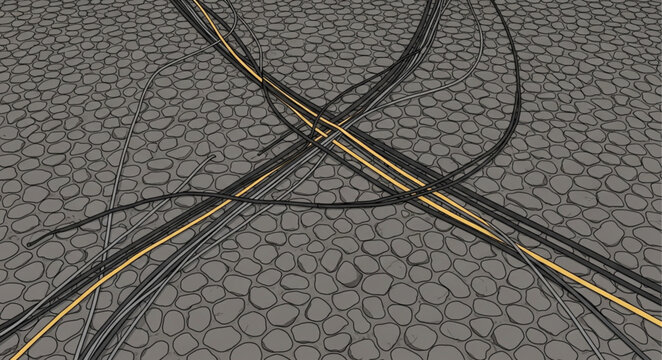 Abstract pattern of intersecting lines on textured background.