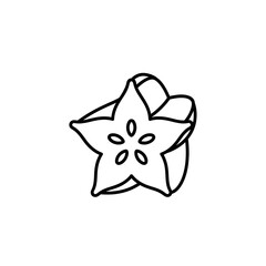 Obraz premium Starfruit Simple Line Drawing.
