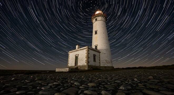Stellar Rain over the White Stone Beacon