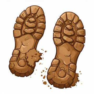 Dirty Hiking Boots Footprint Trail.