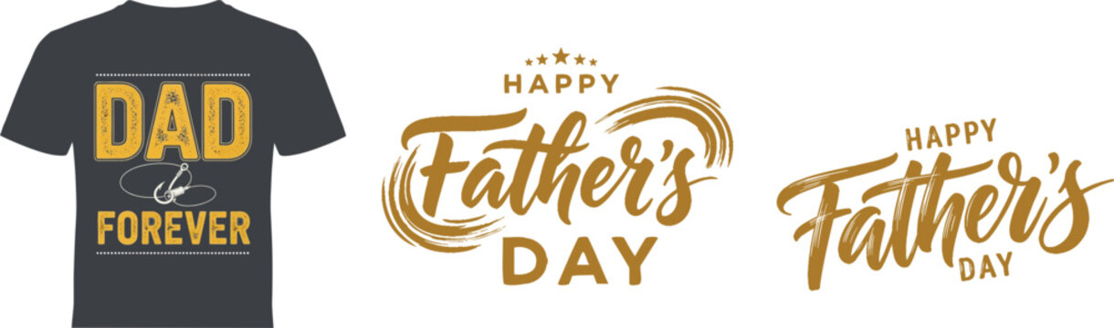 Happy father's day celebrate dad with stylish apparel festive greetings