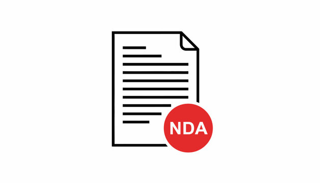 NDA, non-disclosure agreement, contract, document icon, business paperwork