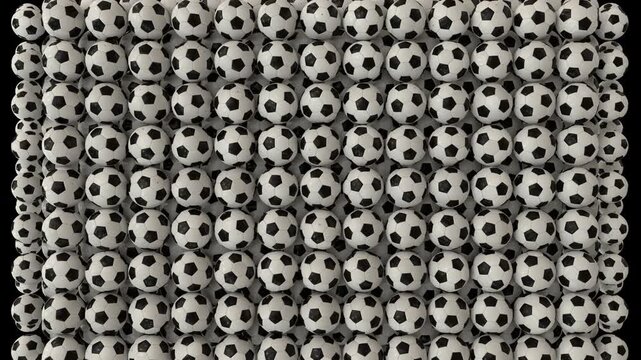 Soccer Football Ball horizontal two sides Wipe Video Transition With Alpha