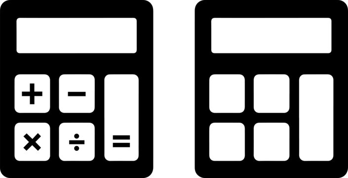math calculator buttons vector illustration flat design