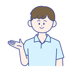 Fototapeta premium 案内をする男性介護士