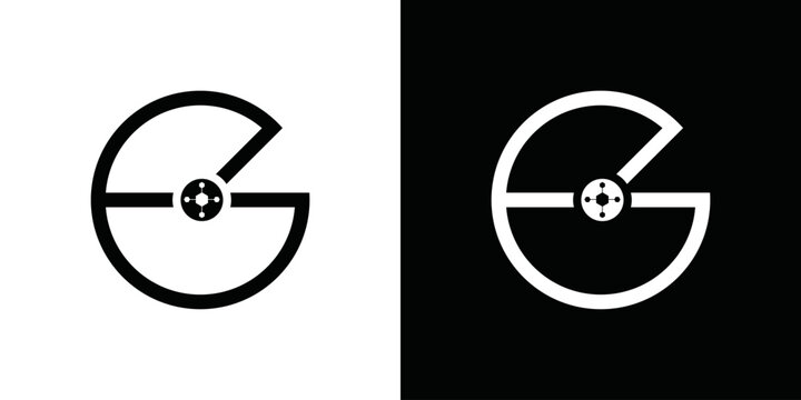 simple vector initial letter gz logo