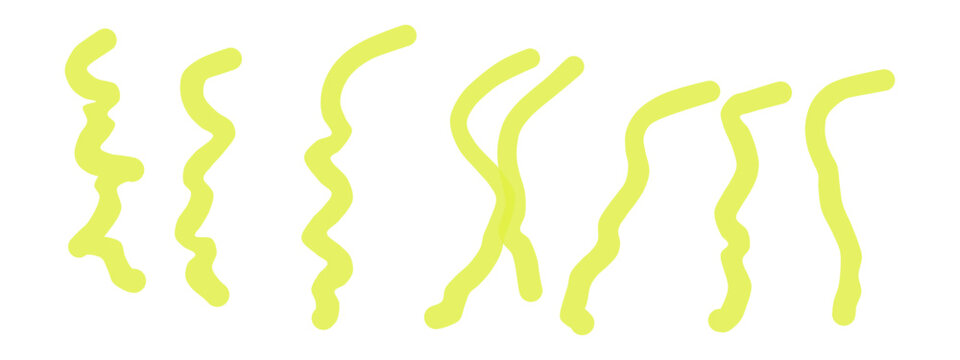 Lime green wavy scribble lines background for modern web banner and social media design