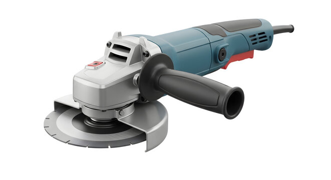 Angle grinder isolated on transparent background