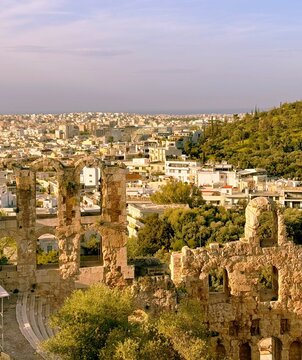 the ancient city oAcropolis Theatre of Dionysus Eleuthereus historical site in Athens, Greecef jerusalem