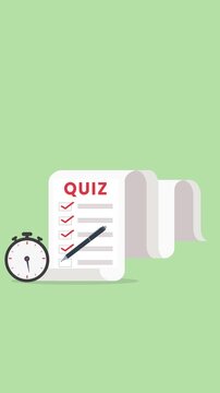 Quiz checklist , online test exam form