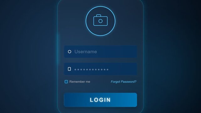 Mobile App Login Screen With Username And Password Field.